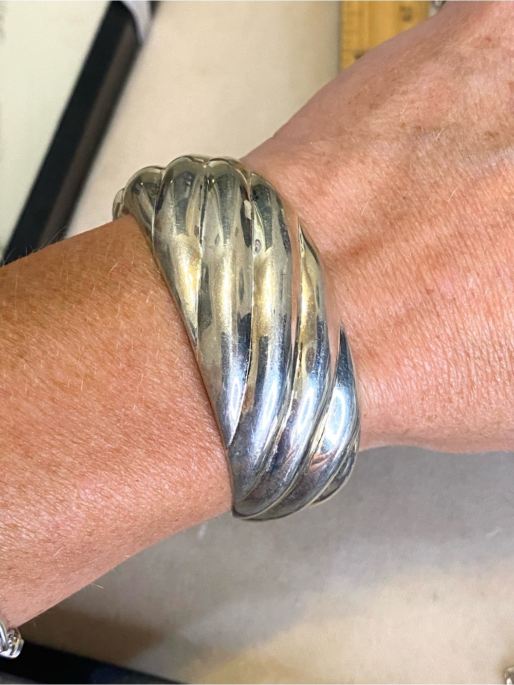 Sterling Silver Cuff Bracelet 925 Thailand
